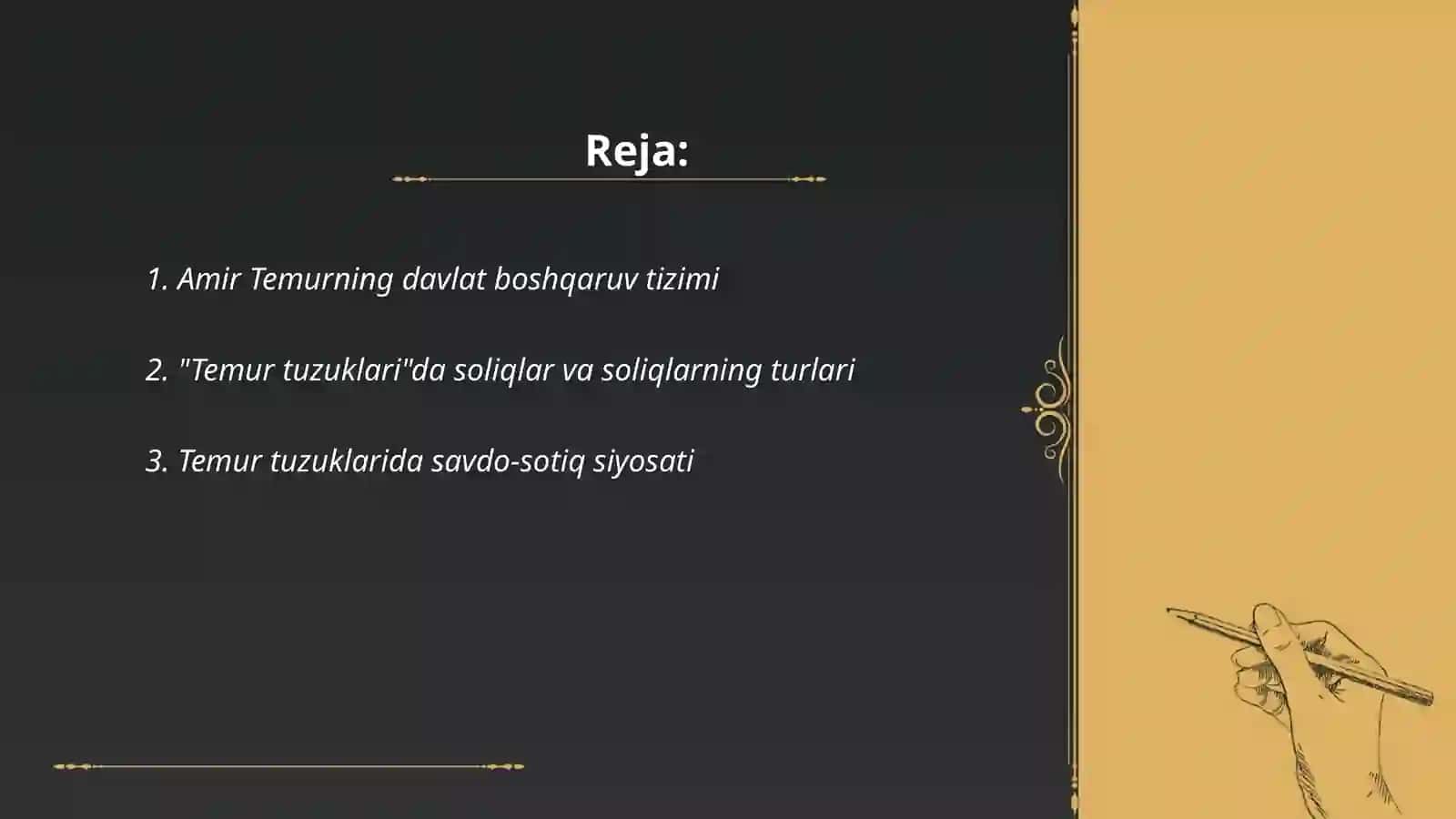 Amir Temurning iqtisodiy siyosati 2