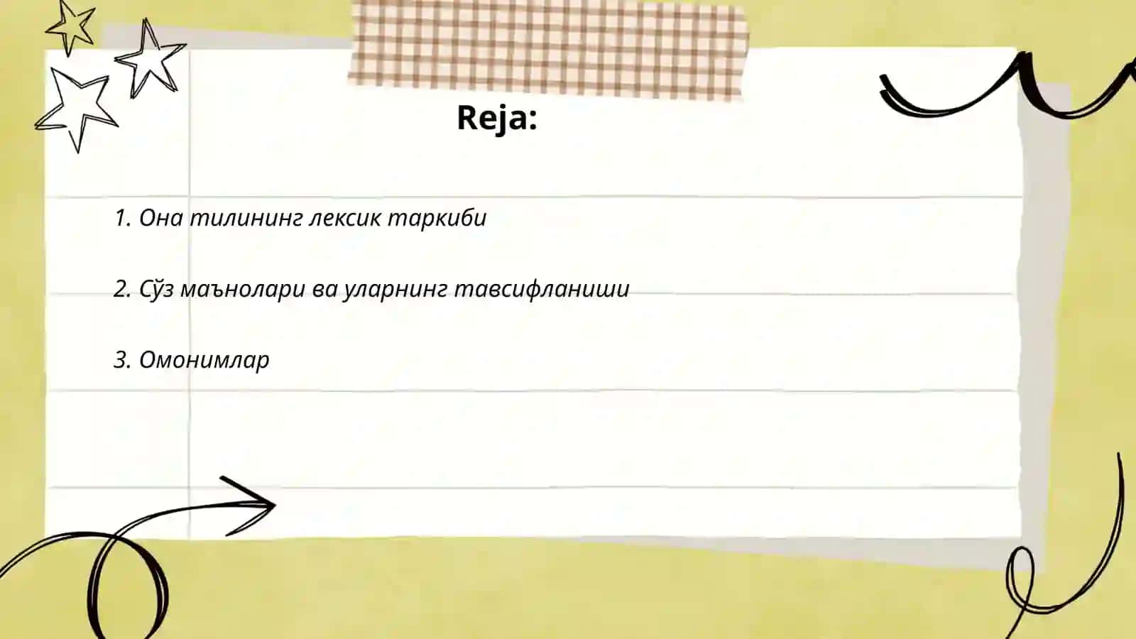 Оna tili lug'at tarkibining ma'no jihatdan tavsiflanishi 2
