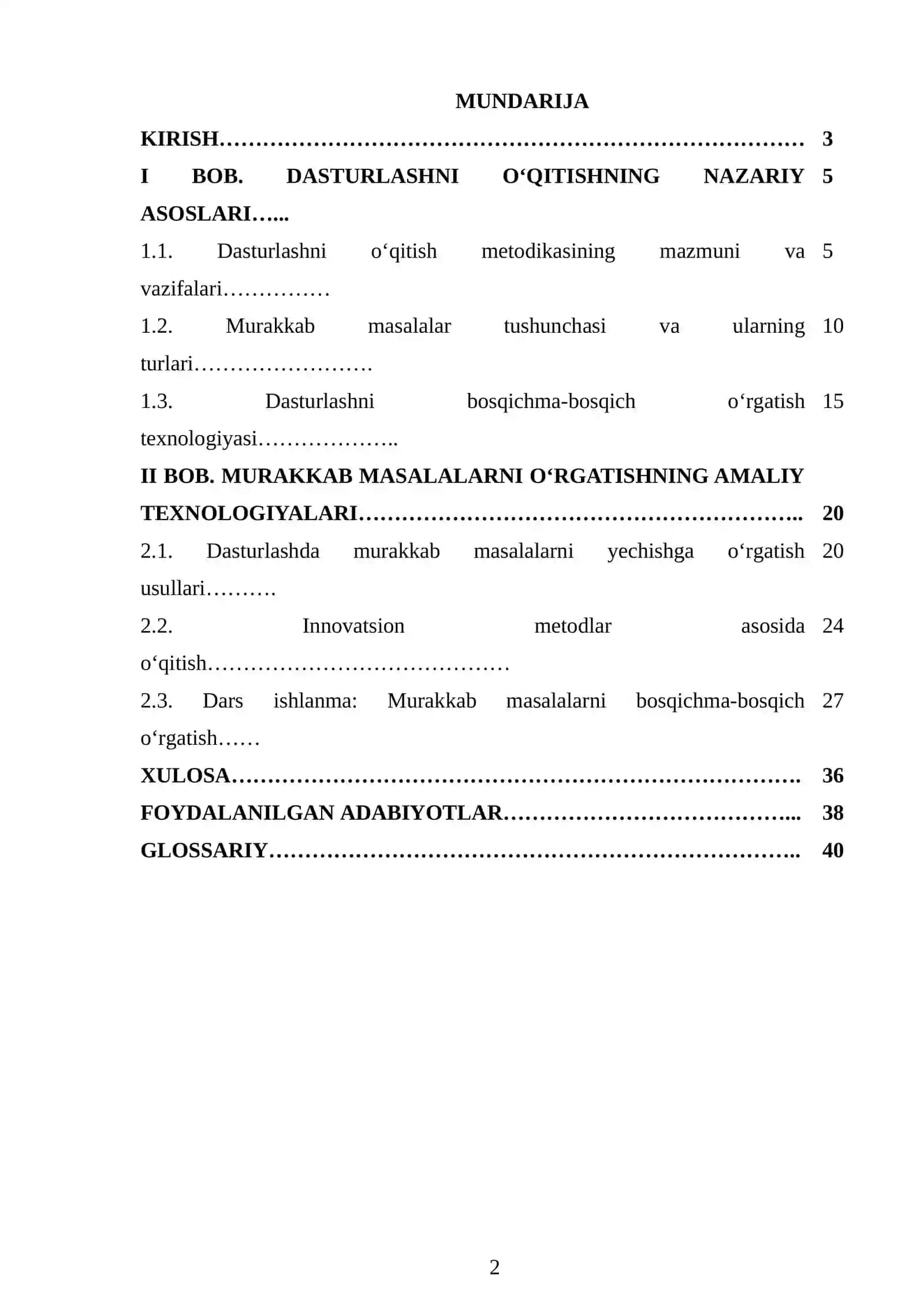 "Dasturlashga oid murakkab masalalarni bosqichma-bosqich o‘rgatish texnologiyasi" 2