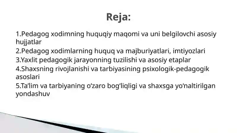 Pedagogik jarayon va uning etaplar 2
