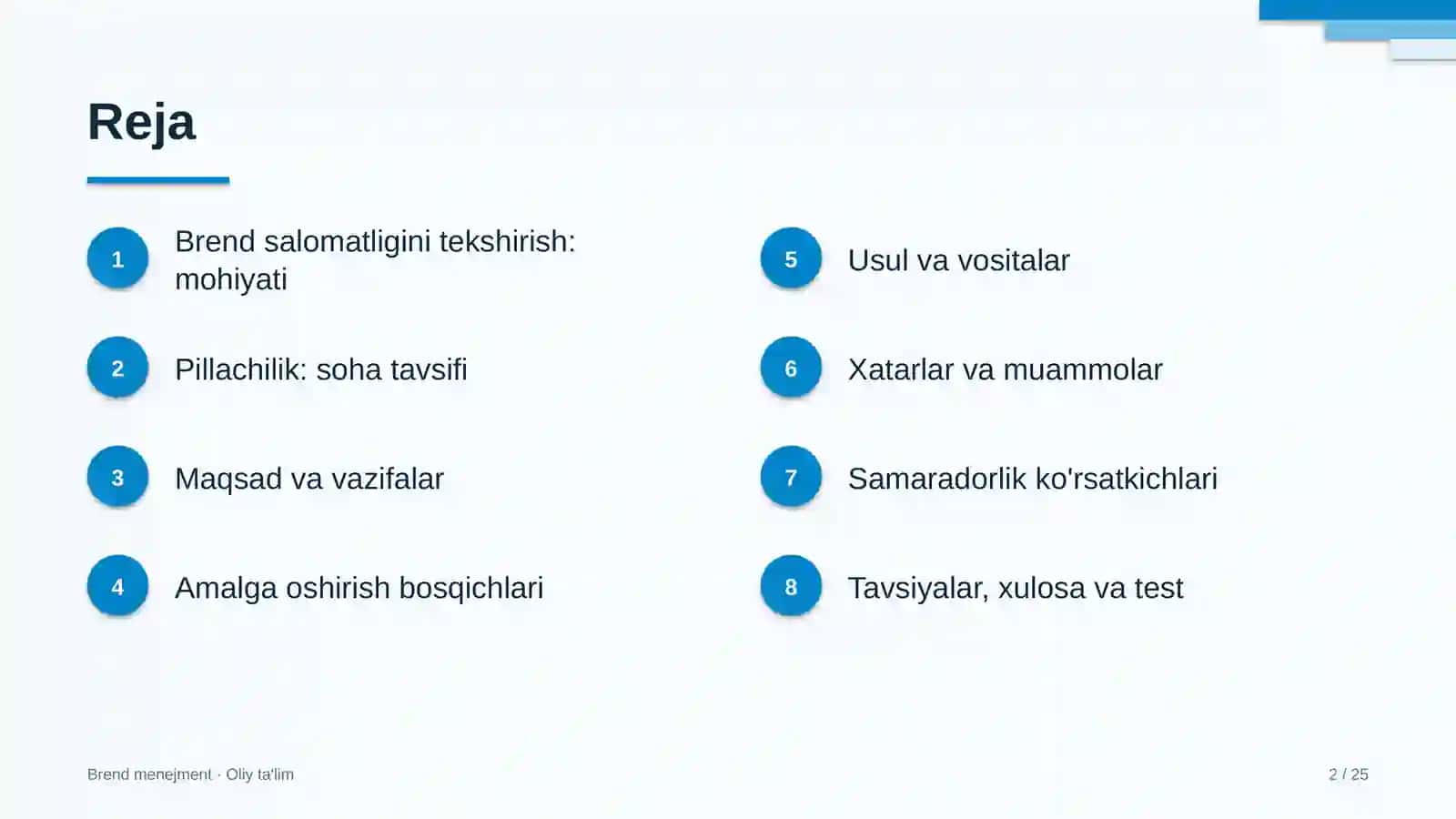 Pillachilikda brend salomatligini tekshirish 2