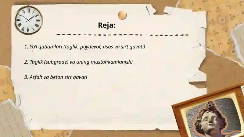 Avtomobil yoʻllarining asosiy elementlari 2