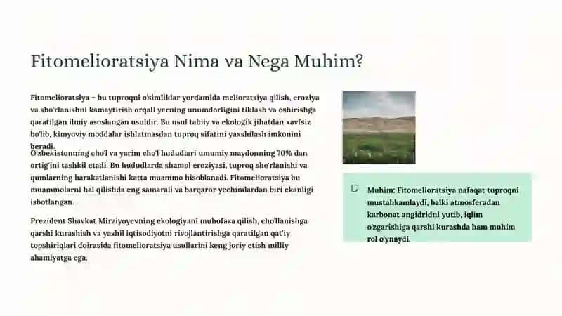 Qumlarni Fitomelioratsiya Usuli Bilan Mustahkamlash 2