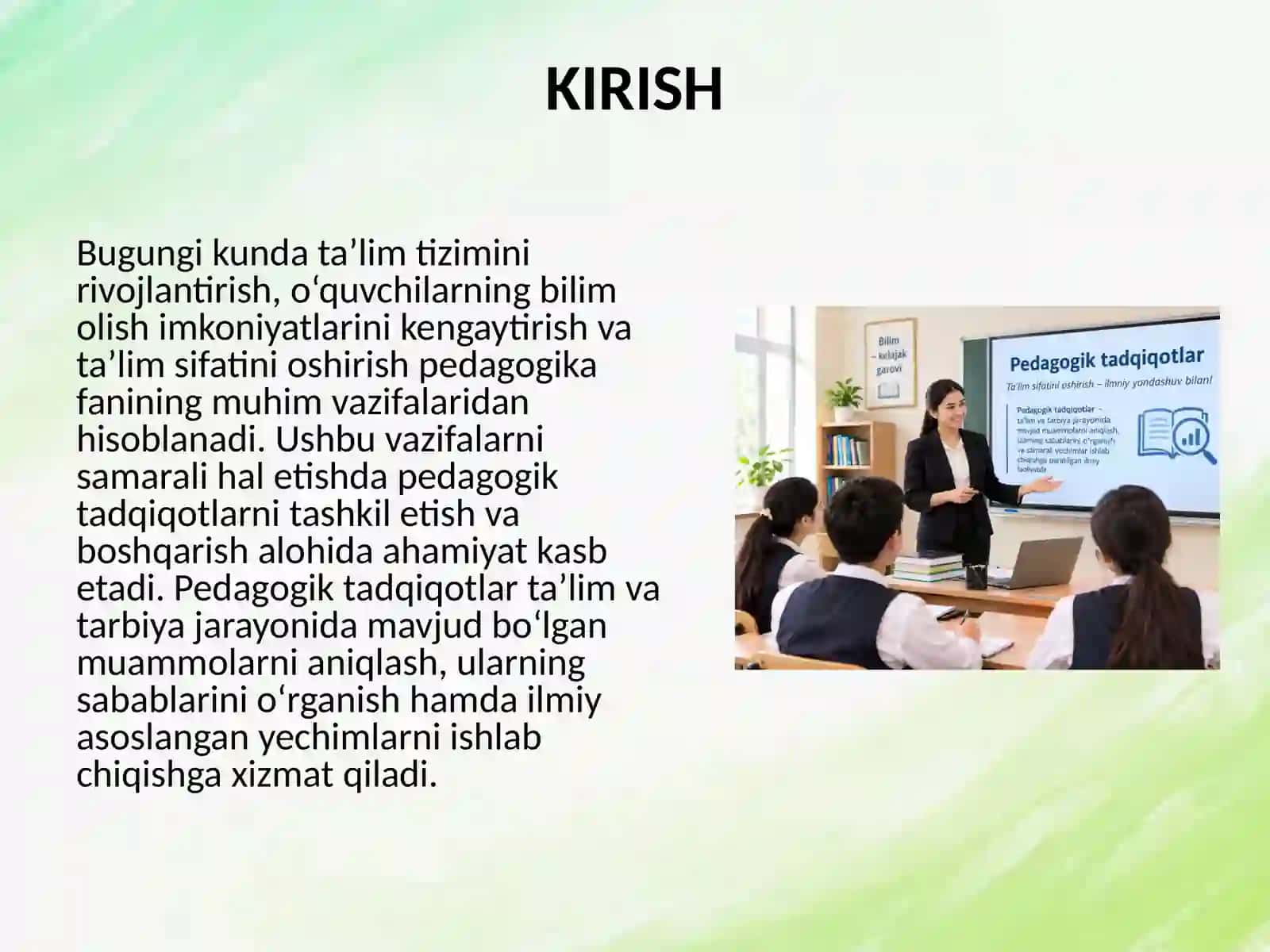 Pedagogik tadqiqotlarni tashkil etish va boshqarish 2