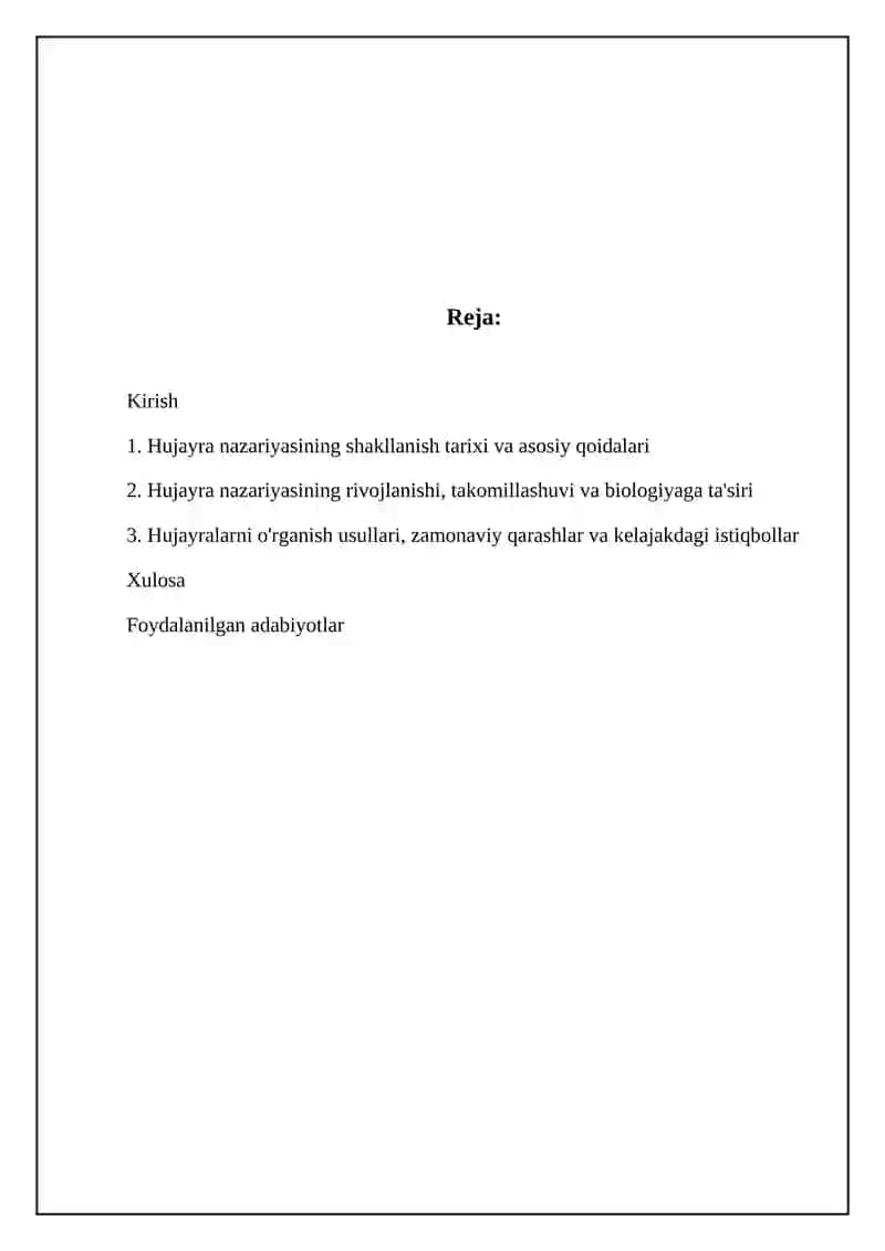 Hujayra nazariyasining yaratilish tarixi 2