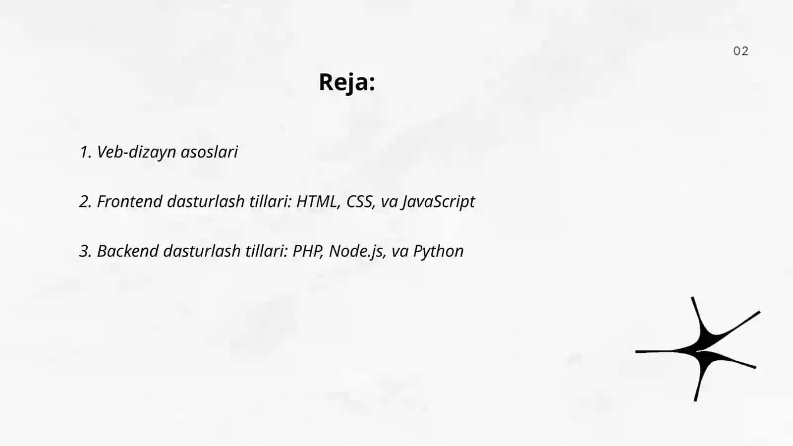 Kasbiy sohalari boʻyicha Web-sahifa yaratish 2
