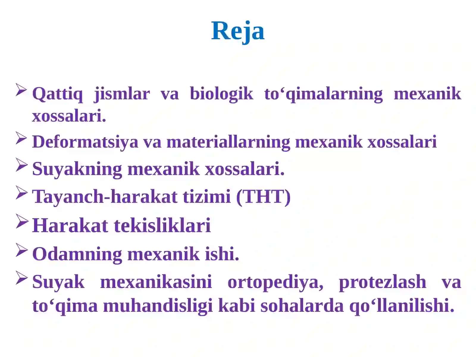 Qattiq jismlar va biologik to‘qimalarning mexanik xossalari 2