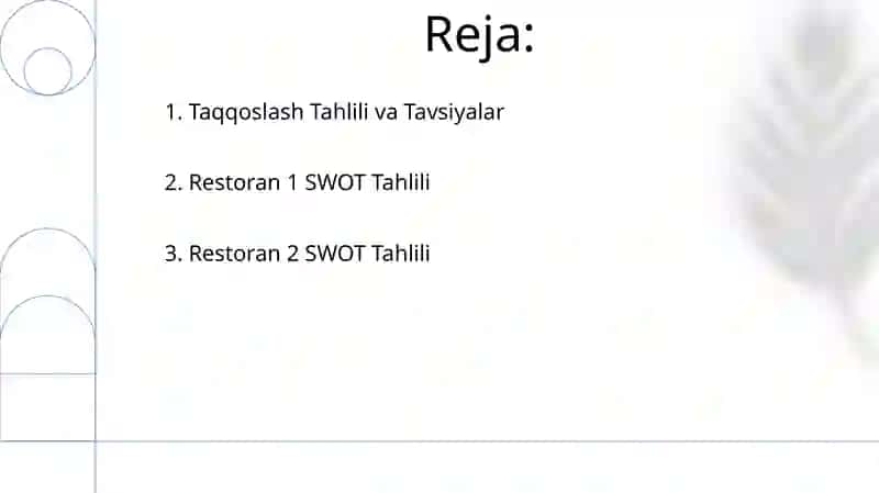 Ikkita restoranning swot tahlili 2