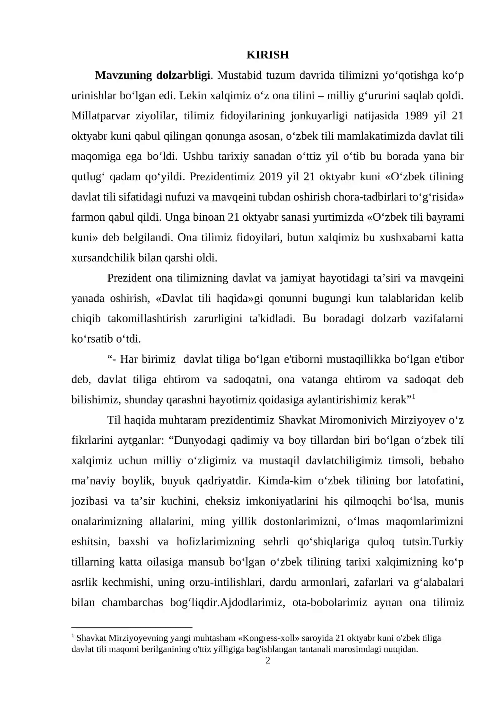 TURKIY TILLARDA ZAMON KATEGORIYASI 2