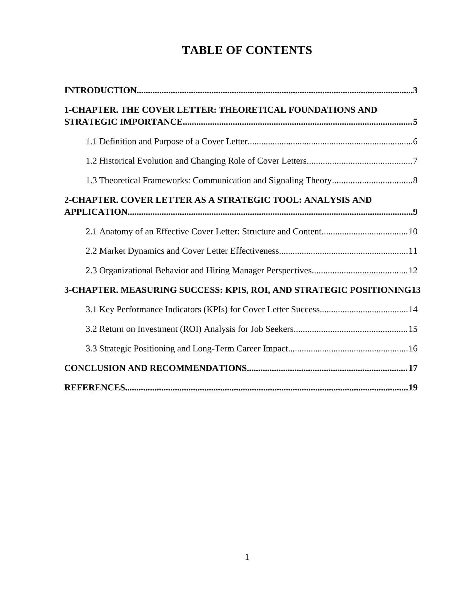 Cover letter. 2