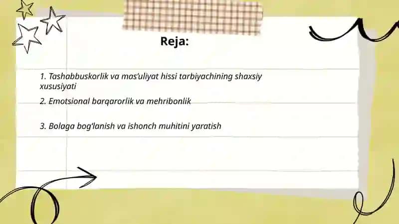 Ilk yoshdagi bolalar bilan ishlaydigan tarbiyachining shaxsi va faoliyatining oʻziga xos xususiyatlari 2