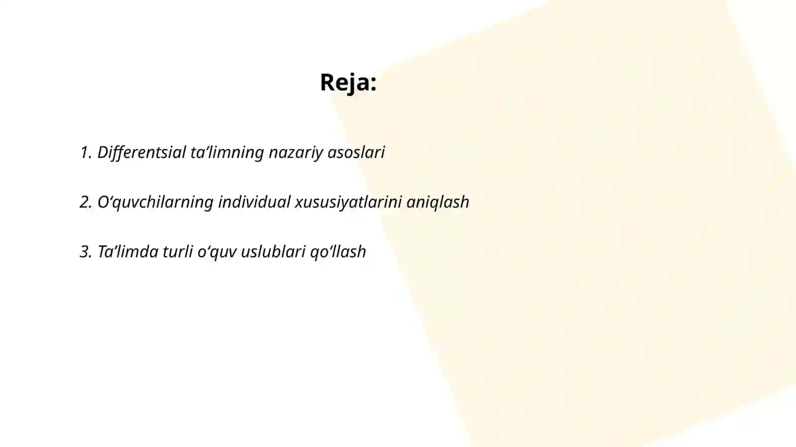 Differentsial taʼlim-nazariyasi va amaliyoti 2