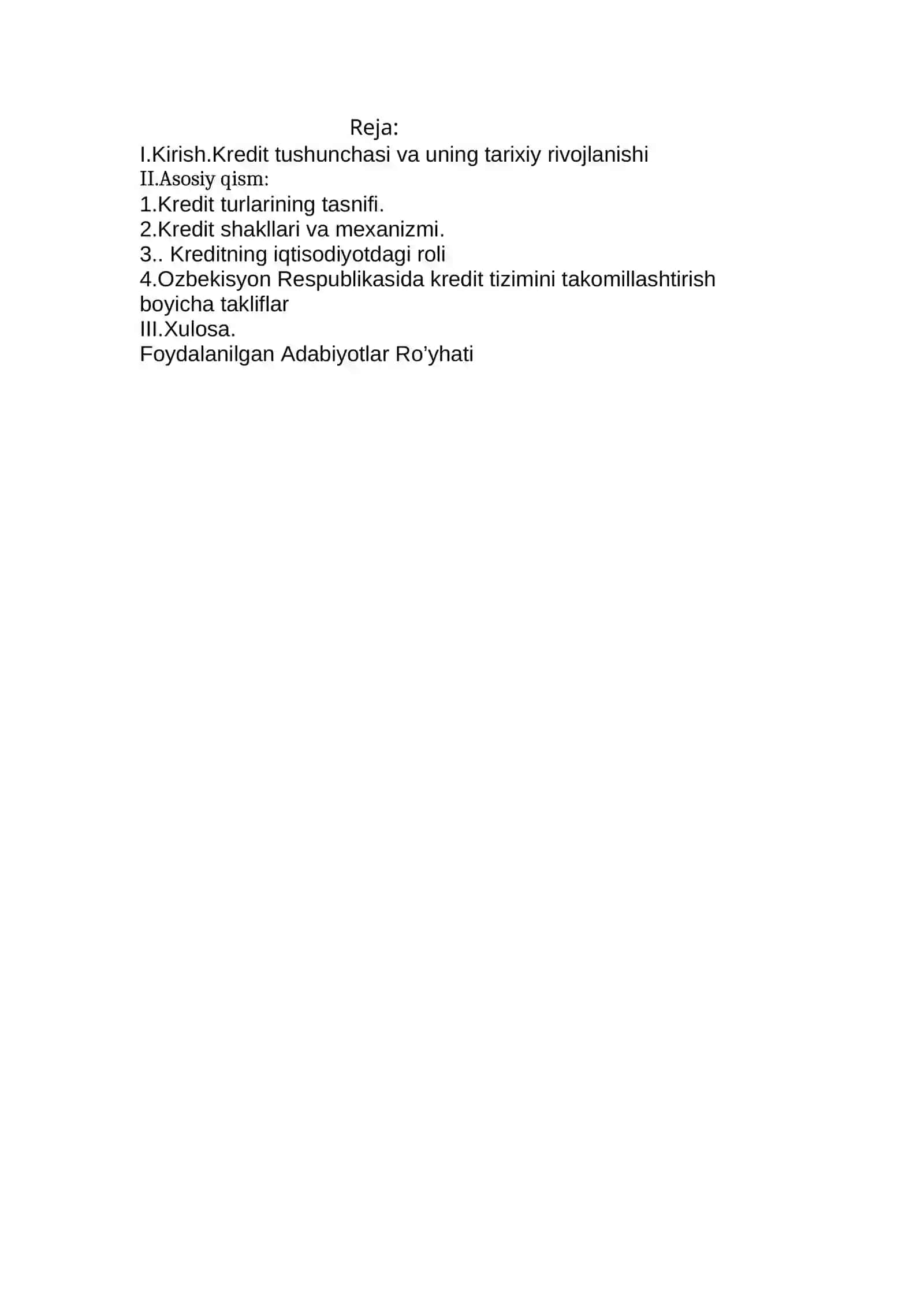 Kreditning mohiyati vazifalari va turlari 2