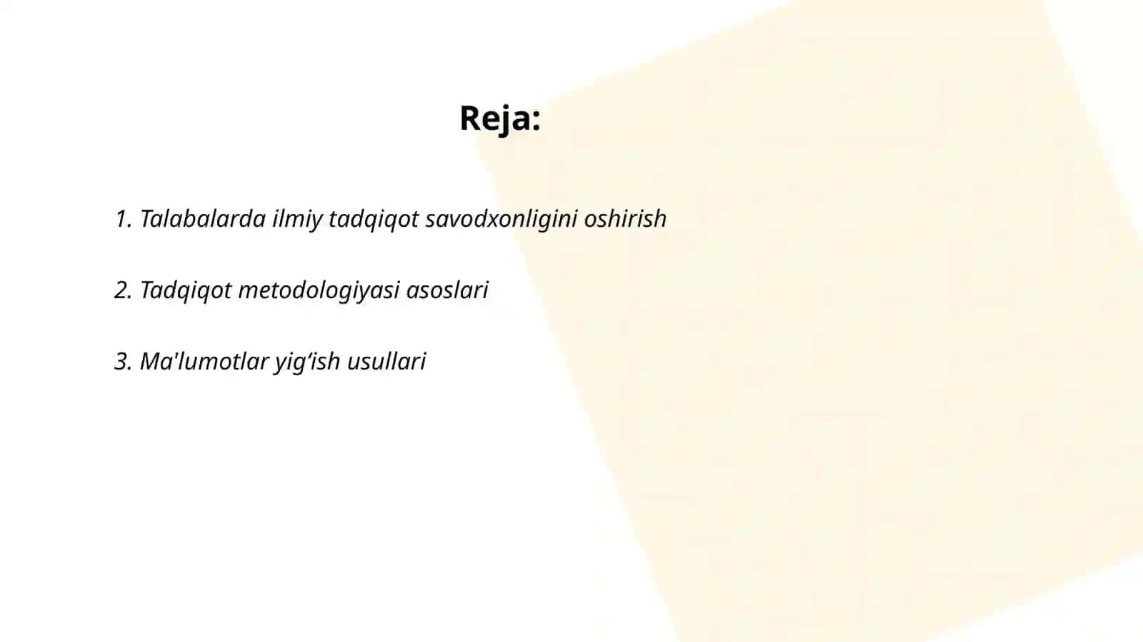 Talabalarda ilmiy tadqiqot savodxonligini oshirish 2