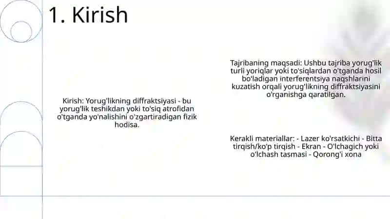Yoruglik Difraktsiyasi Xodisasini Organish 2