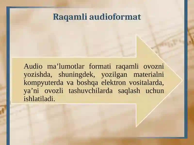 Raqamliaudiovideoningumumiyxususiyatlari 2