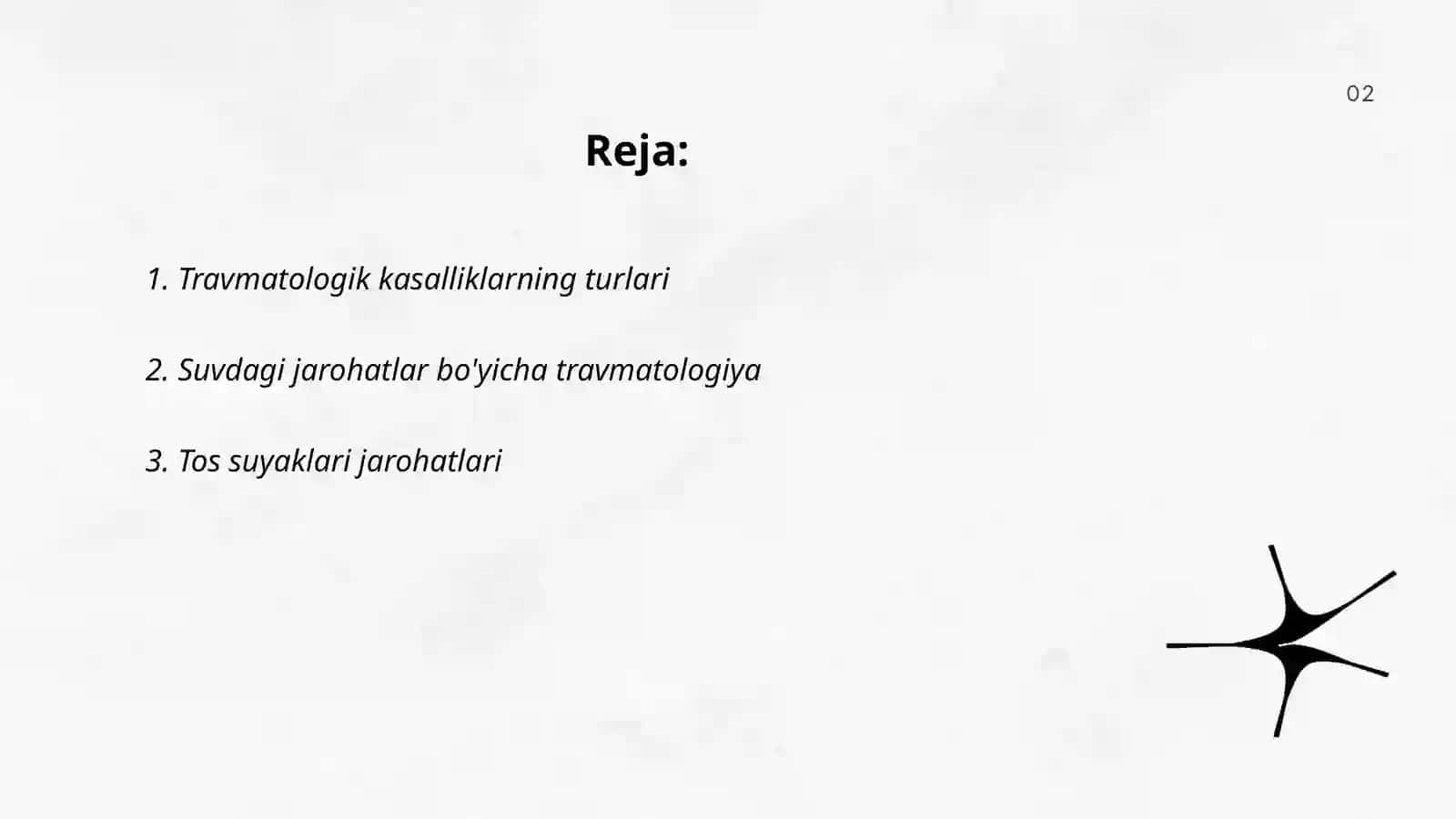 Travmatologik kasalliklar haqida tushuncha 2