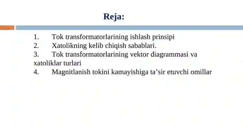 TOK TRANSFORMATORLARINING ISHLASH PRINSIPI 2