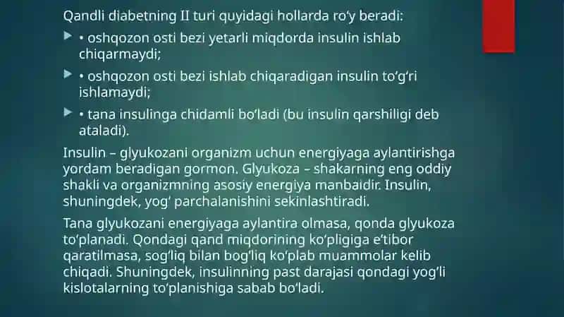 2-tip Qandli diabet 2
