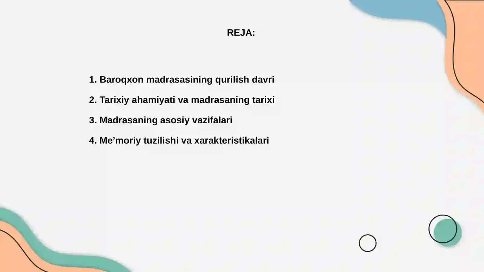 Baroqxon madrasasining qurilgan davri va tarixiy ahamiyati 2