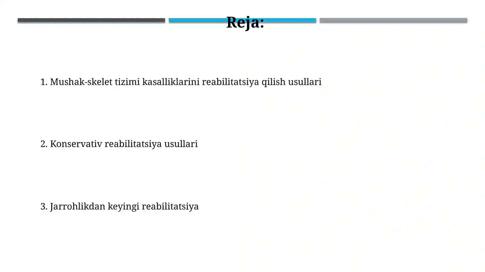 Tayanch harakat tizimi kasalliklarida reabilitatsiya usullari 2
