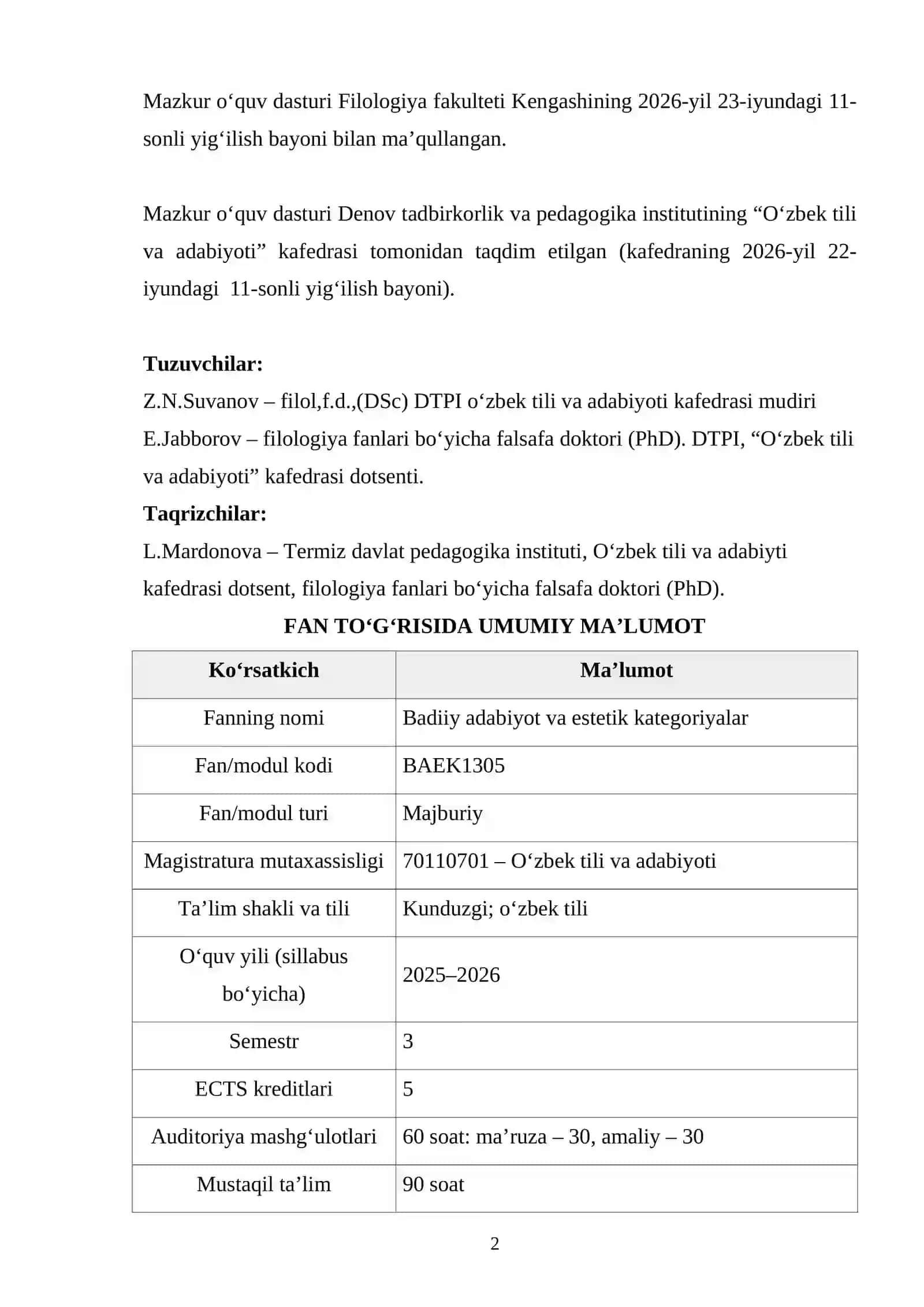 BADIY ADABIYOT VA ESTETIK KATEGORIYALAR 2