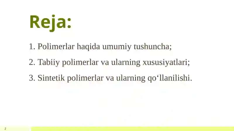 Tabiiy va sintetik polimerlar 2