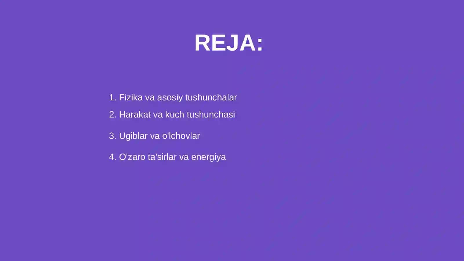 Fizika tushunchalarni shakllantirish 2