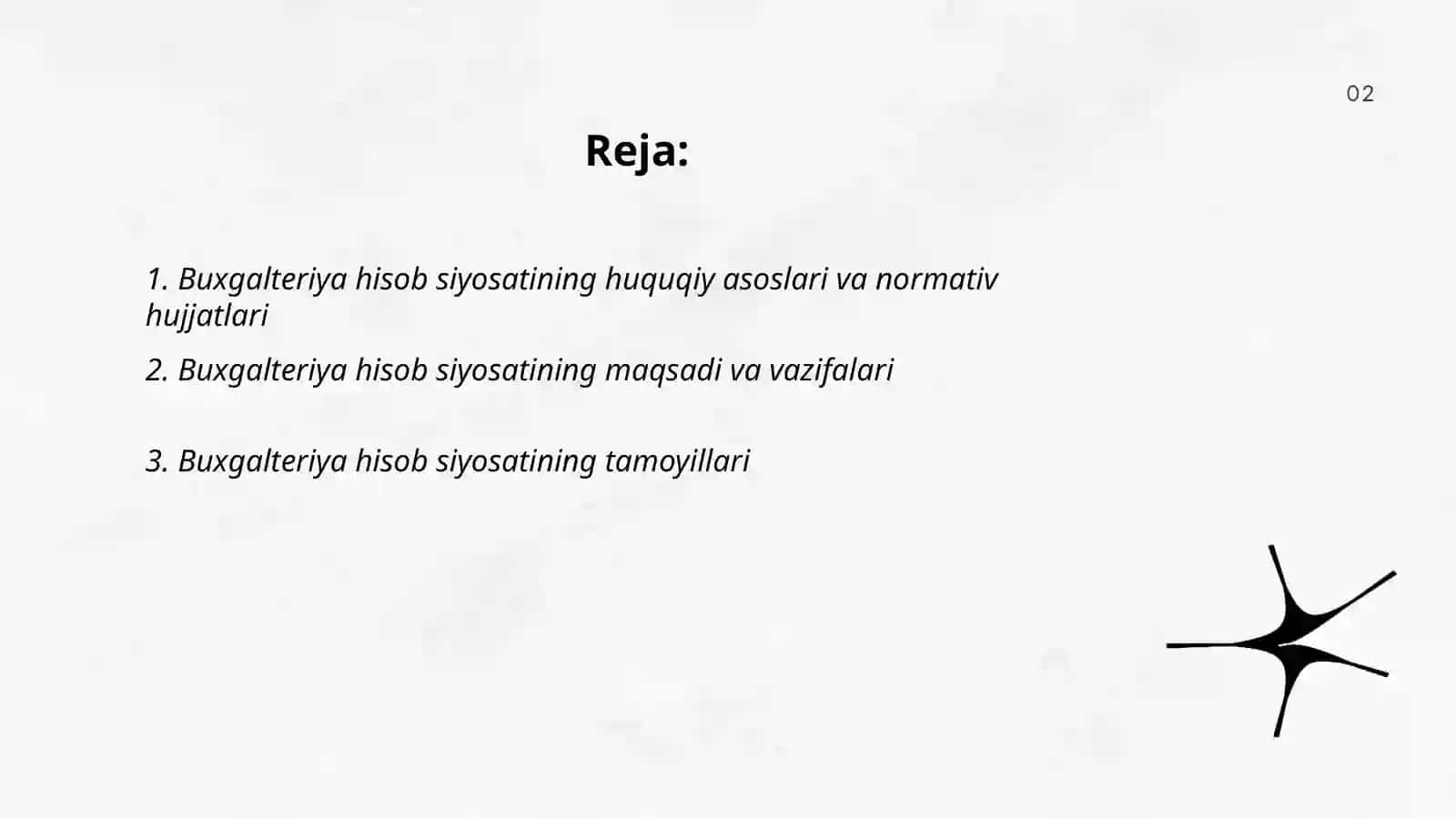 Buxgalteriya hisob siyosati va uning tuzilishi 2
