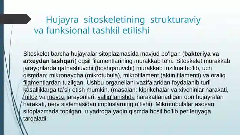 Hujayra sitoskeleti 2