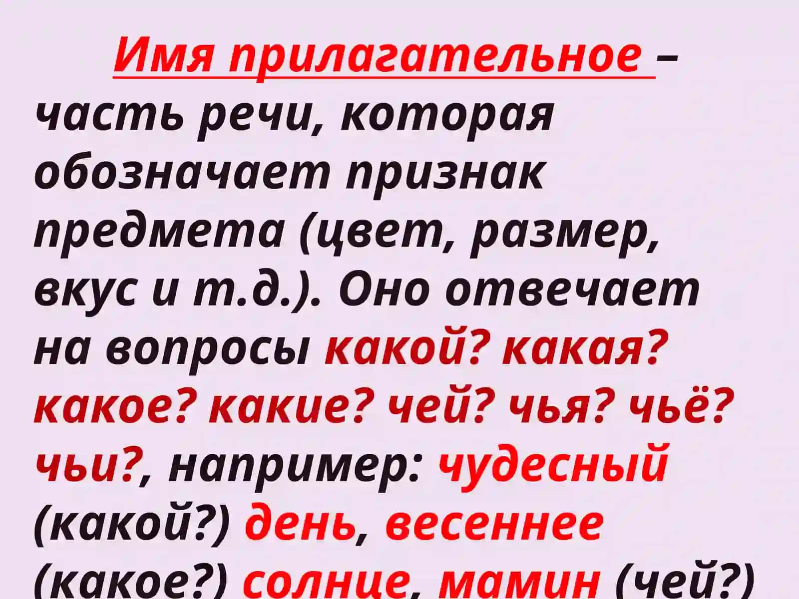 Имя прилагательное 2