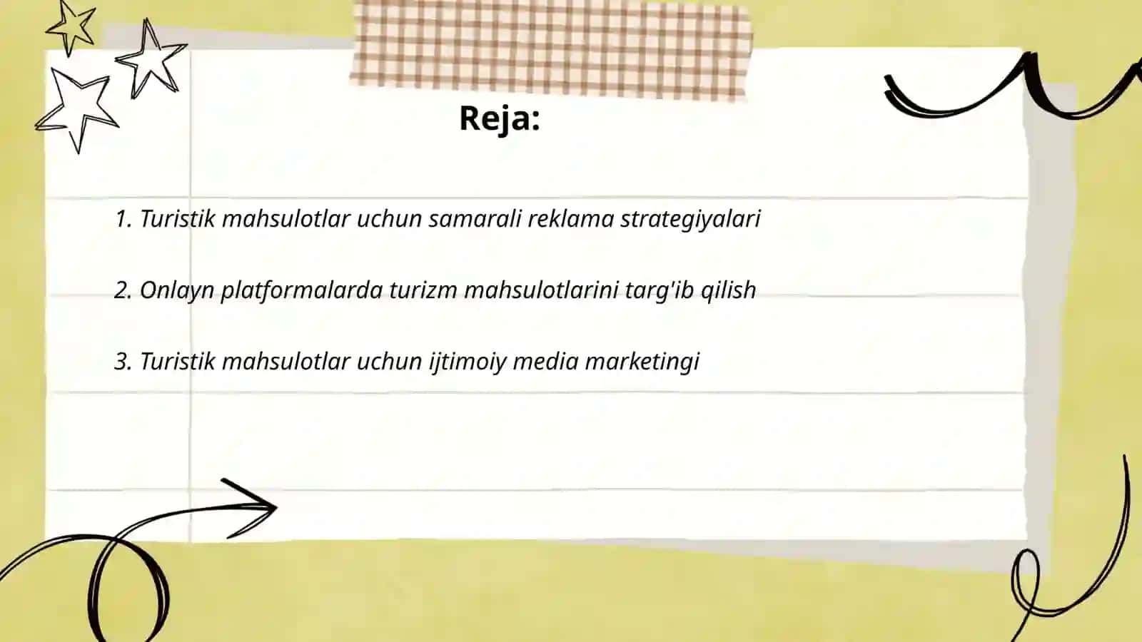 Turistik mahsulotlar uchun samarali reklama strategiyalari 2