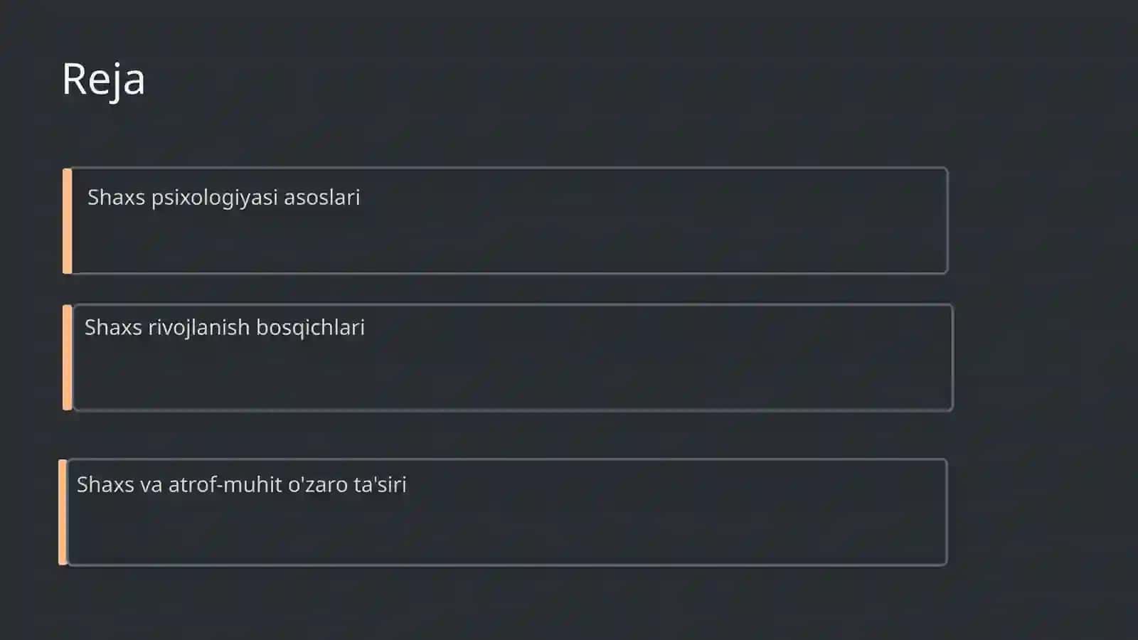 Shaxs psixologiyasi va rivojlanish 2