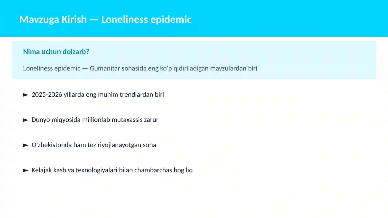 Loneliness epidemic 2