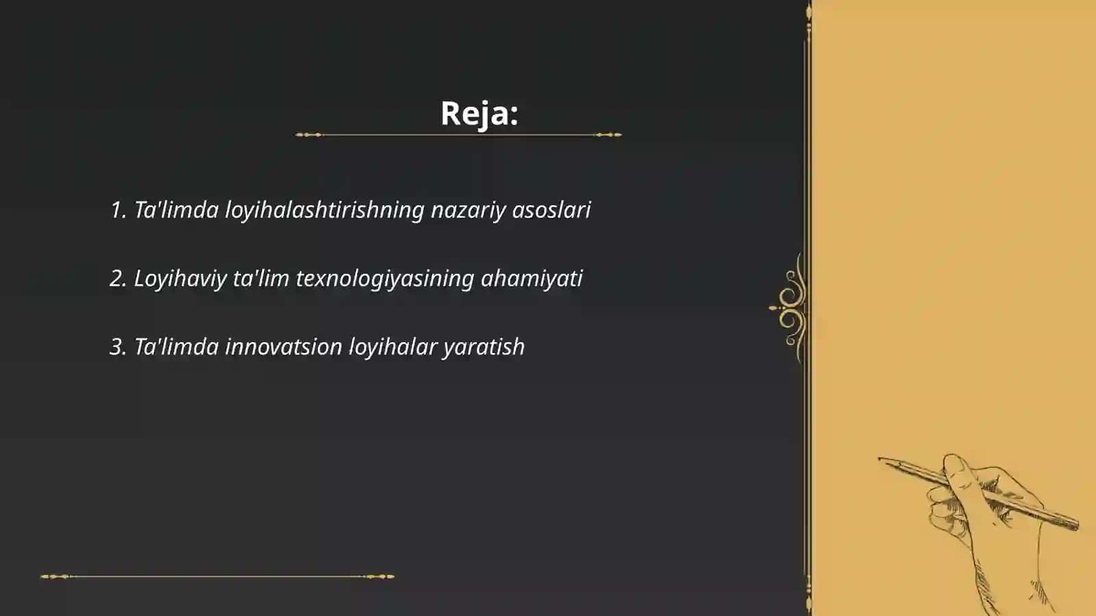 Ta‘limning loyha texnalogiyasi 2