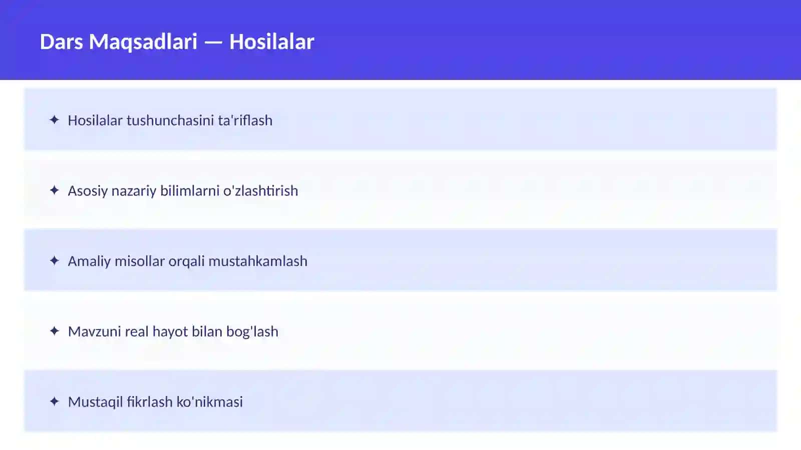 Matematika Dars Ishlanmalari 2