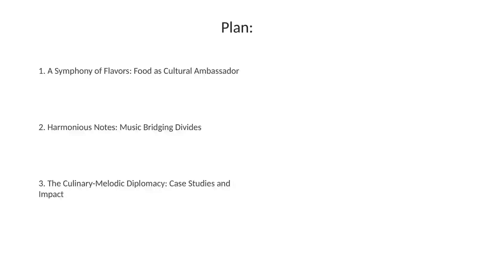 Cultural diplomacy Food andMusic 2