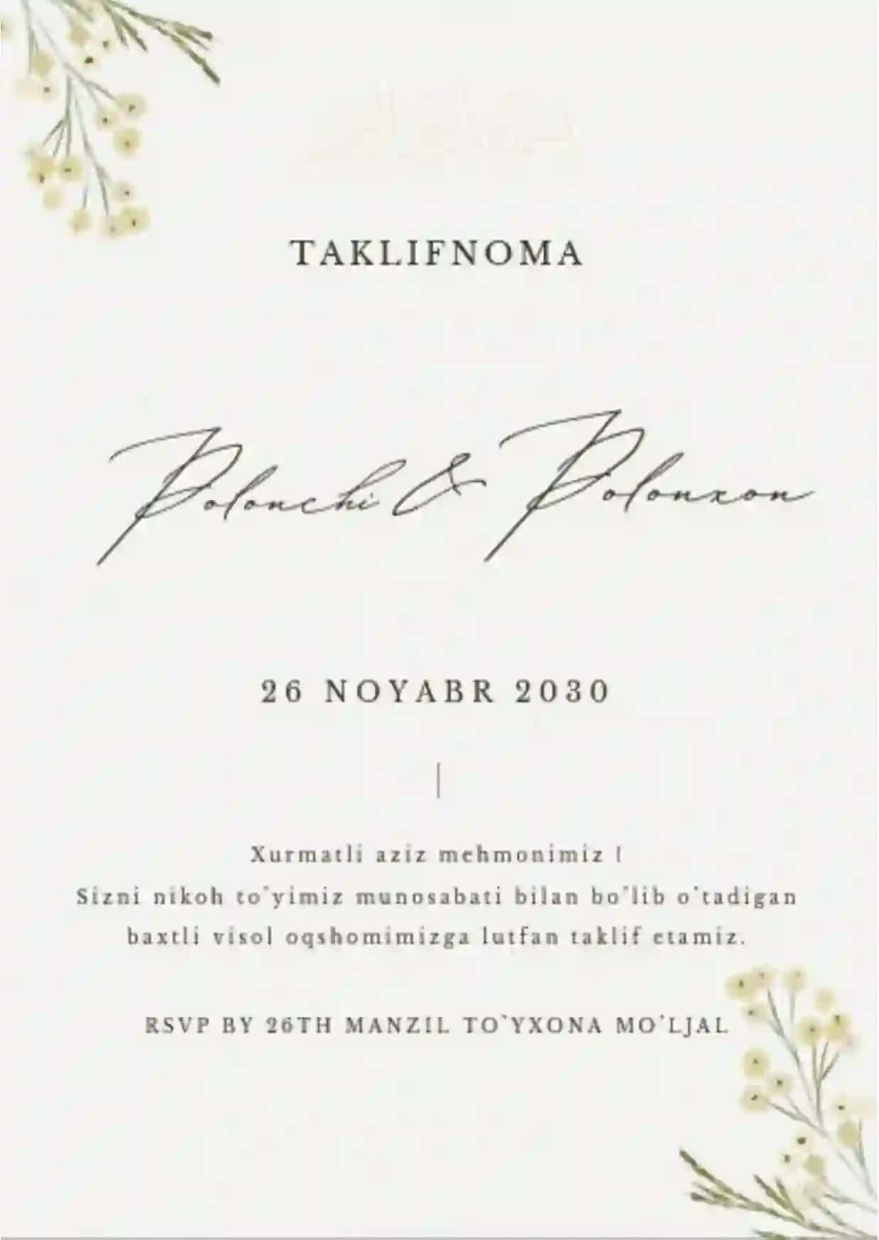 TAKLIFNOMA SHABLON 2