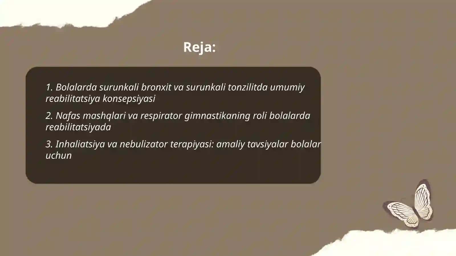 Bolalarda surunkali bronxit va surunkali tonzilitda reabilitatsiya konsepsiyasi 2