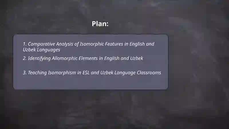 Isomorphic and allomorphic features of modern English and Uzbek methodology of teaching 2