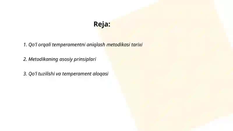 Qo'l orqali temperamentni aniqlash metodikasi tarixi 2
