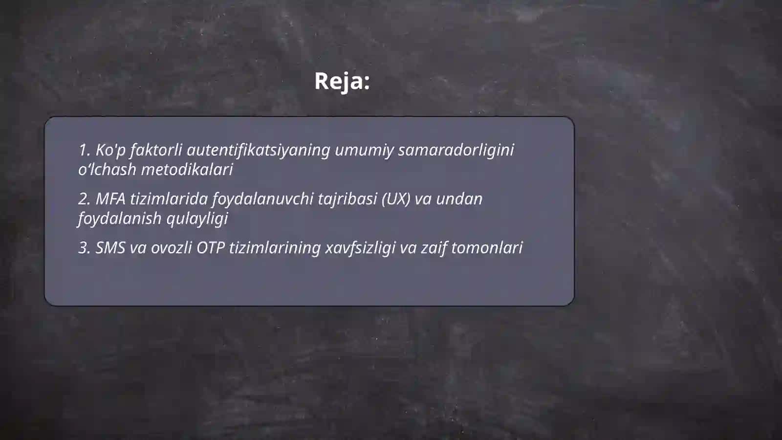 Ko'p faktorli autentifikatsiya (MFA) tizimlarining samaradorligi va foydalanish qulayligi 2