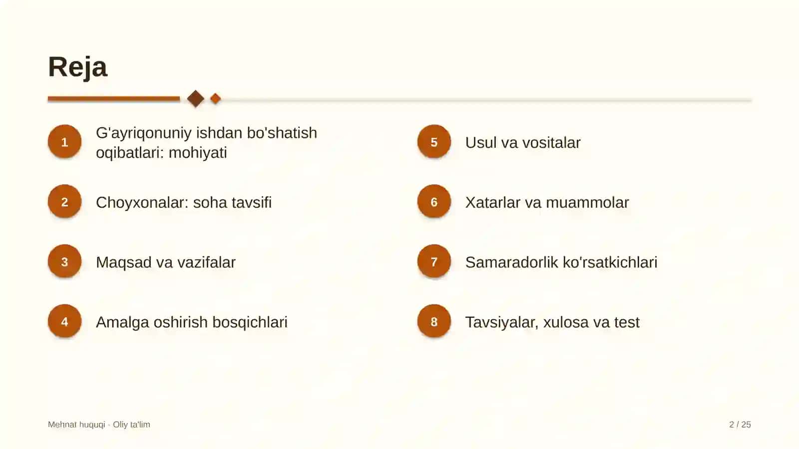 Choyxonalarda g'ayriqonuniy ishdan bo'shatishning huquqiy oqibatlari 2