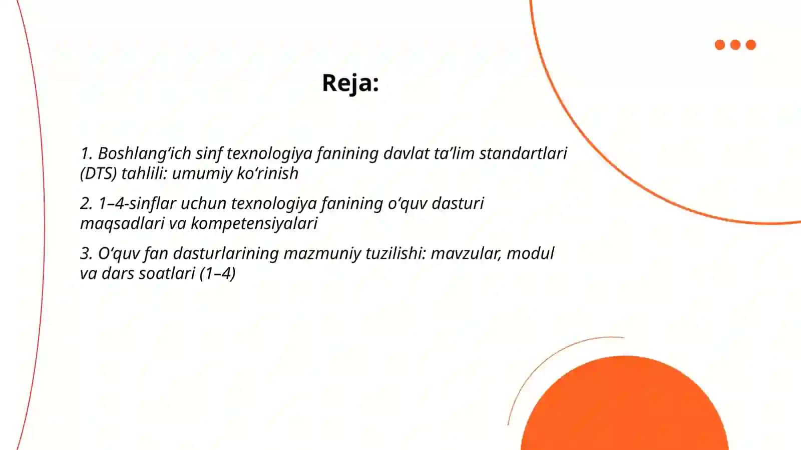 Boshlangʻich sinf texnologiya fani DTS tahlili va oʻquv fan dasturlarining mazmuni va ularning tahlili (1-4-sinflar kesimida) 2