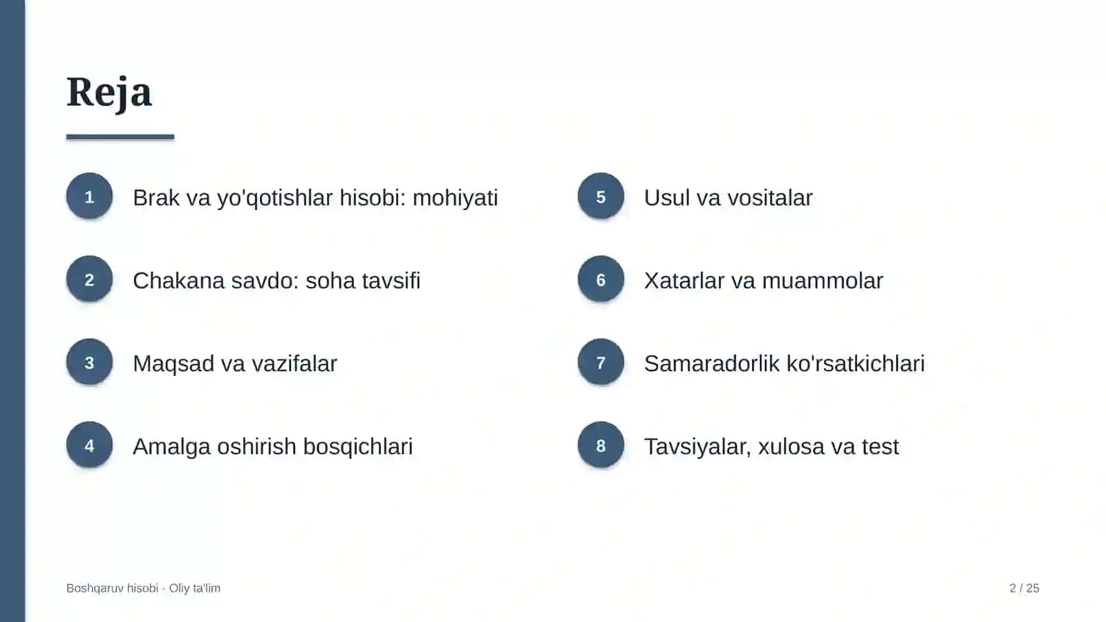 Boshqaruv HISOBI · OLIY TA'LIM 2