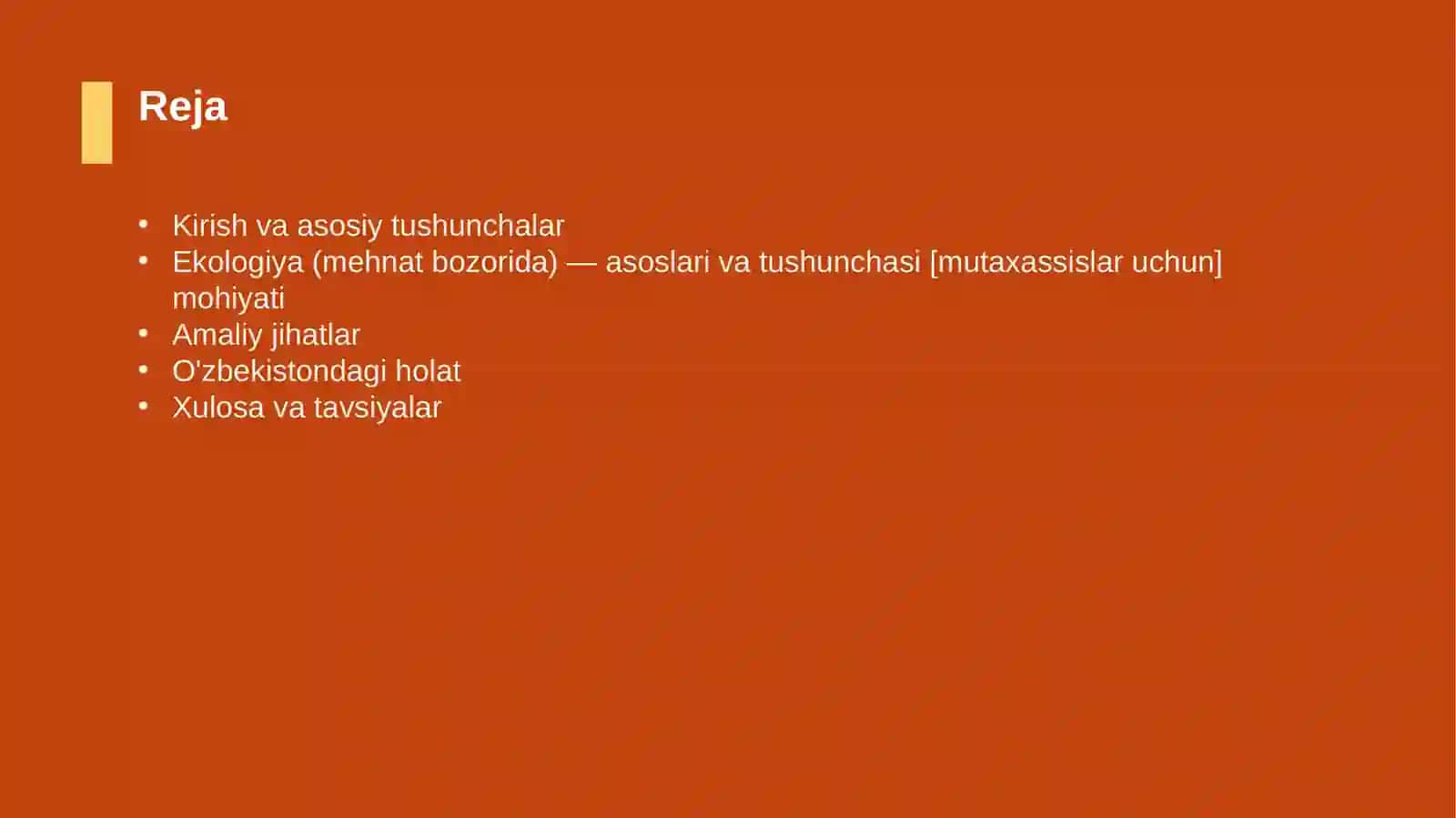 Ekologiya (mehnat bozorida) — asoslari va tushunchasi [mutaxassislar uchun] 2