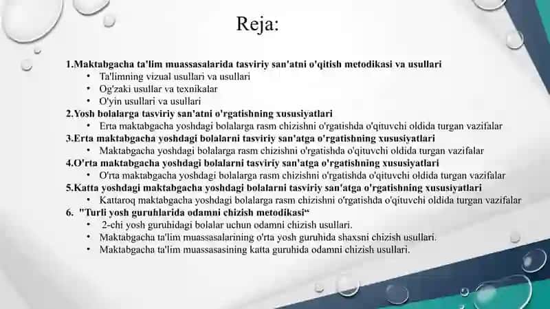 Turli yosh guruhlarida rasm chizishga o’rgatish metodlari 2