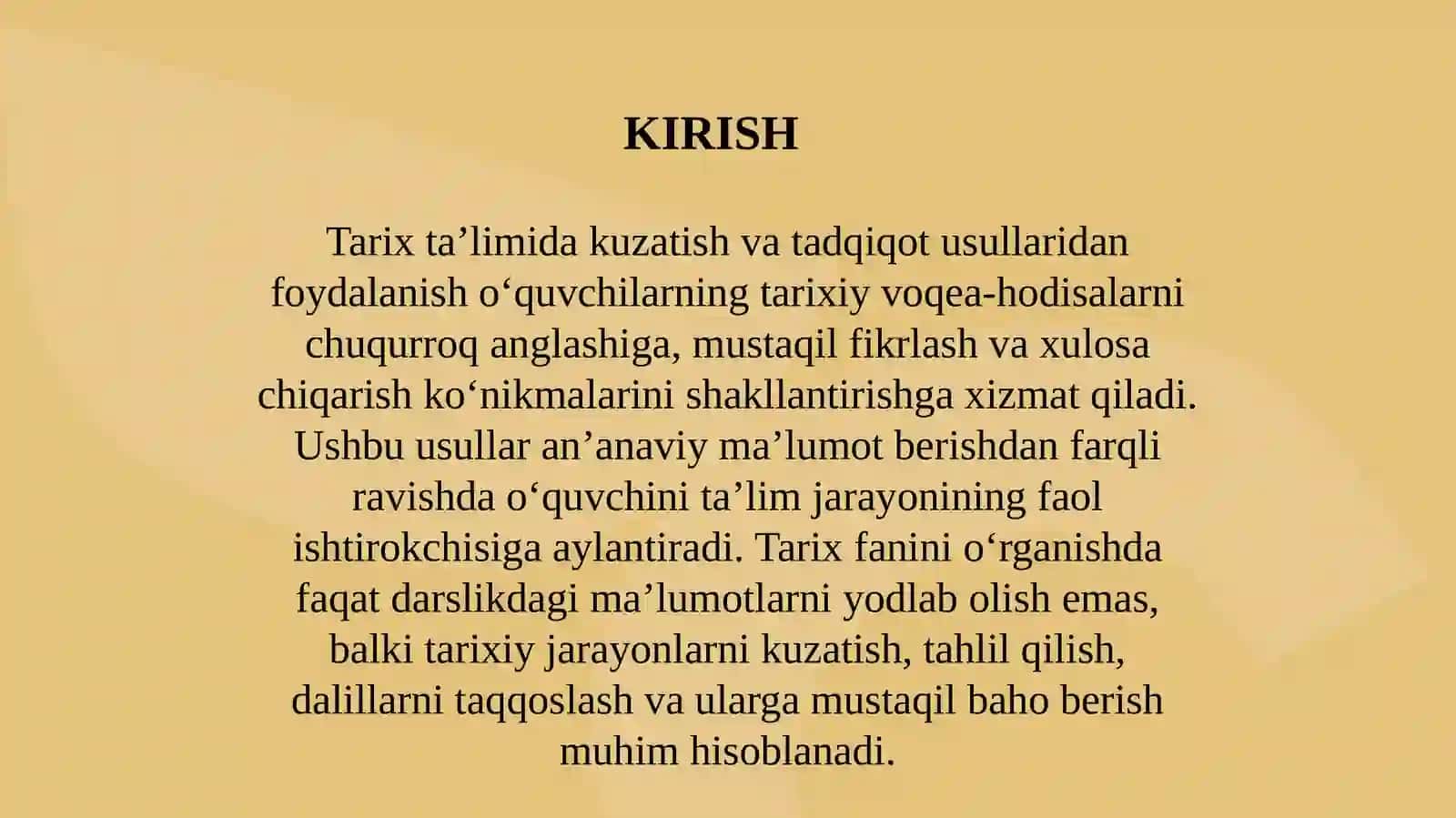 Tarixo'qitish metodikasi 2