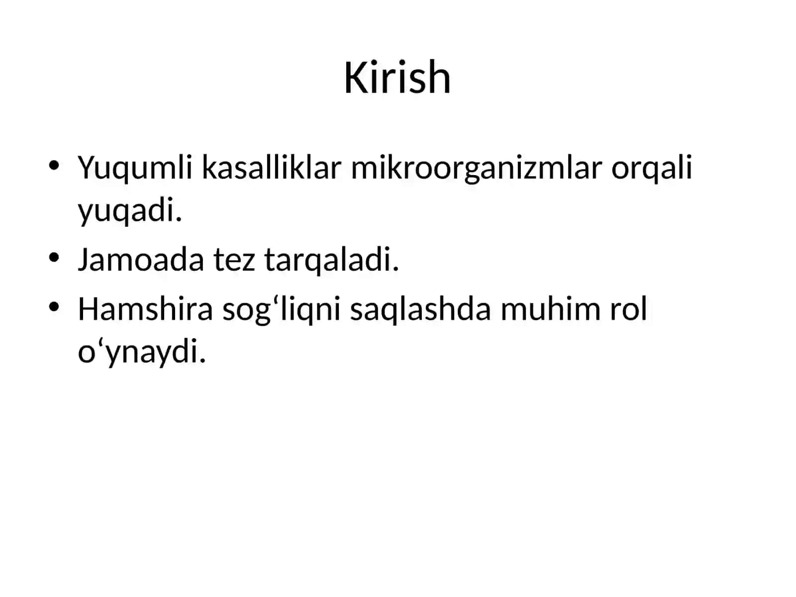Jamoada yuqumli kasalliklarni oldini olish va salomatlikni himoya qilishda hamshiraning o‘rni 2