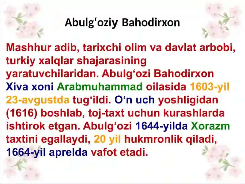 AbulgʻoziyBahodirxon 2